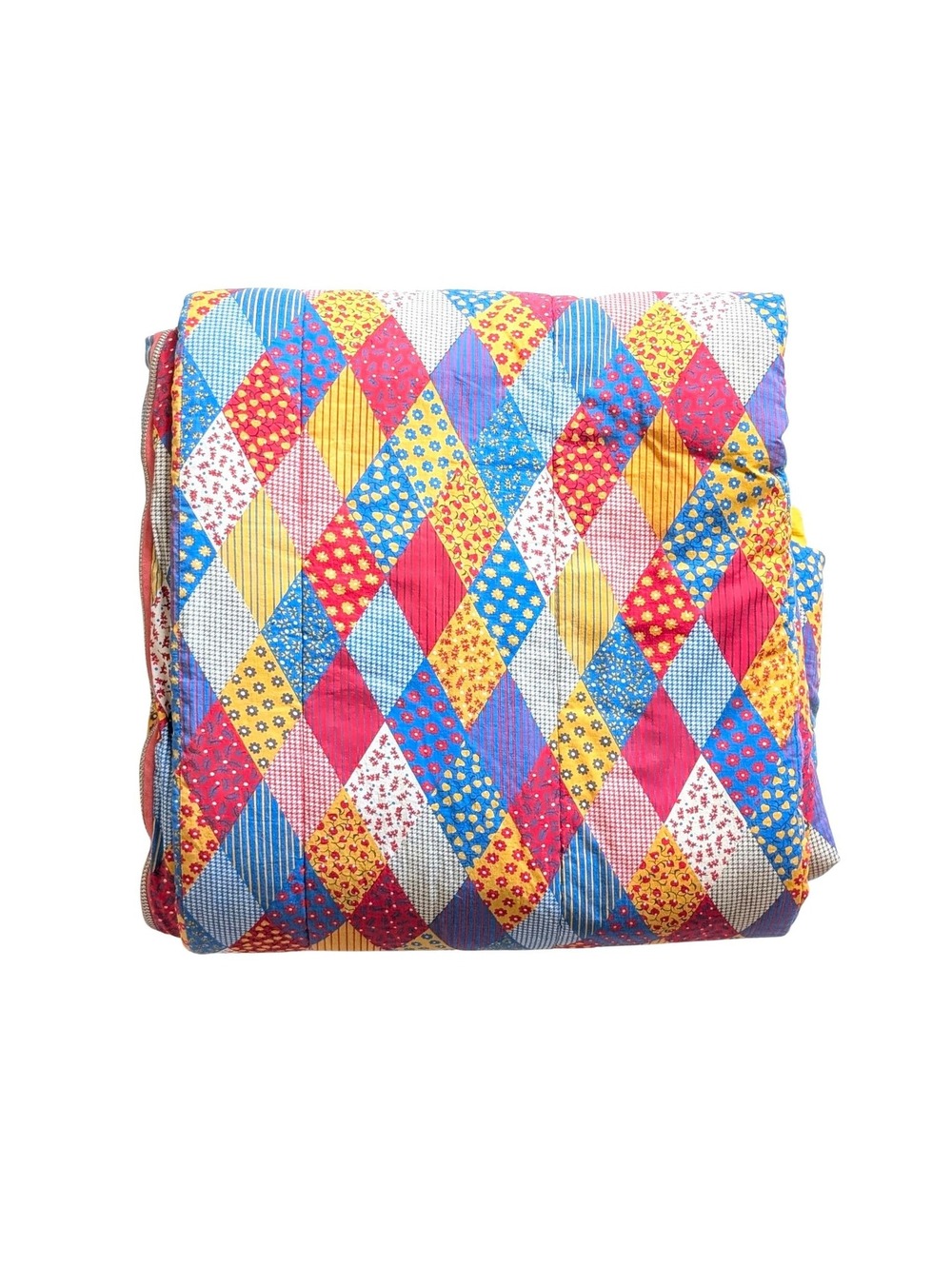 1970s Vintage Patchwork Pattern Sleeping Bag